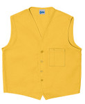 Yellow One Pocket Unisex Uniform Vest Available in Sizes Small to 5XL - Item # 350-740 Made in the USA