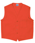 Orange One Pocket Unisex Uniform Vest Available in Sizes Small to 5XL - Item # 350-740 Made in the USA
