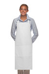 White Two Pocket Back Of The House Restaurant Style Bib Apron 35"L X 28"W Item#350-522