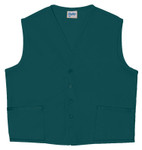 Teal Two Pocket Unisex Uniform Vest Available in Sizes Small to 5XL -  Item # 350-742 Made in the USA