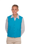 Turquoise Two Pocket Unisex Uniform Vest Available in Sizes Small to 5XL -  Item # 350-742 Made in the USA