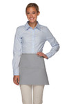 Silver Gray X-Large Three Pocket Server Waist Apron 15" L x 29" W Item # 350-100XL