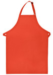 Orange No Pocket Restaurant Style Bib Apron with Adjustable Neck 34"L x 24"W Item # 350-220NP Made in the USA