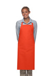 Orange No Pocket Restaurant Style Bib Apron with Adjustable Neck 34"L x 24"W Item # 350-220NP Made in the USA