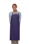 Purple No Pocket Restaurant Style Bib Apron with Adjustable Neck 34"L x 24"W Item # 350-220NP Made in the USA