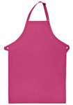 Hot Pink No Pocket Restaurant Style Bib Apron with Adjustable Neck 34"L x 24"W Item # 350-220NP Made in the USA