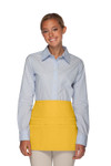 Yellow Six Pocket Restaurant Server Waist Apron 13" L x 22" W Item # 350-106 Made in the USA