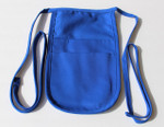 Royal Blue Three Pocket Restaurant Server Style Money Pouch Apron With Attached Belt 12"L x 7"W Item#350-152 Made in the USA