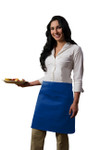 Cobalt Blue Two Pocket Half Bistro Restaurant Server Waist Apron 19"L x 28"W Item # 350-110 Made in the USA