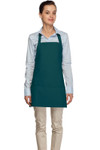 Teal Criss Cross Back Three Pocket Restaurant Quality Bib Apron 24" L x 28" W - Item # 350-200XX