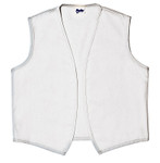 White No Pocket and No Button Front Unisex Uniform Vest Available in Sizes Small to 5XL -  Item # 350-740NP Made in the USA White No Pocket and No Button Front Unisex Uniform Vest Available in Sizes Small to 5XL -  Item # 350-740NP Made in the USA
