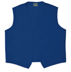 Royal Blue No Pocket and No Button Front Unisex Uniform Vest Available in Sizes Small to 5XL -  Item # 350-740NP Made in the USA