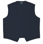 Navy Blue No Pocket and No Button Front Unisex Uniform Vest Available in Sizes Small to 5XL -  Item # 350-740NP Made in the USA