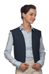 Navy Blue No Pocket and No Button Front Unisex Uniform Vest Available in Sizes Small to 5XL -  Item # 350-740NP Made in the USA