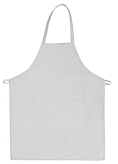 Basic Bib Apron-white 35L x 28W