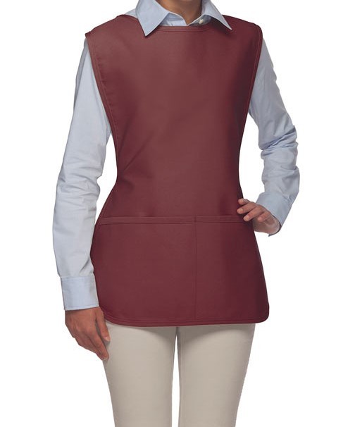 Adult Maroon Cobbler and Smock Aprons 