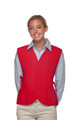 Red Two Pocket Vested Cobbler Apron With Non-Working Buttons Available In Sizes Regular And Extra Large Item#350-430