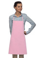 Light Pink No Pocket Mid-Length Restaurant Server Bib Style Apron 28"L x 24"W Item#350-205