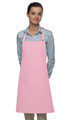 Light Pink Mid Length Bib Apron With Adjustable Neck Strap and One Elegant European Style Inset Pocket 28"L x 24"W Item#350-210-I