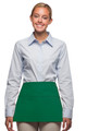 Kelly Green Three Pocket Restaurant Server Waist Apron With Adjustable Webbing Belt Available In Two Great Sizes Item#350-104