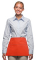 Orange Three Pocket Restaurant Server Waist Apron With Adjustable Webbing Belt Available In Two Great Sizes Item#350-104