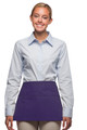 Purple Three Pocket Restaurant Server Waist Apron With Adjustable Webbing Belt Available In Two Great Sizes Item#350-104