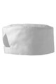 White Traditional Beanie Cap With Self Fastening Velcro Closure Back Item#750-HT04-000