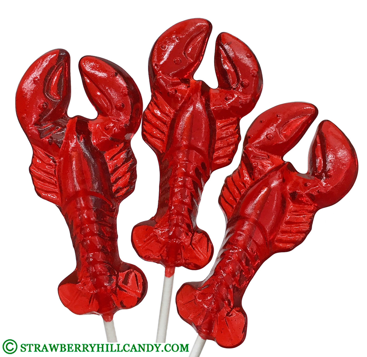 Jumbo Lobster 35319 1.3 oz Lollipop Strawberry, 25 Count - Pack of 8