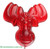 Strawberry Hard Candy Jumbo  Moose Head Lollipop.