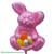 Hard Candy Pink Strawberry Easter Bunny with Jelly Beans Lollipop.