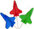 Assorted Jet Airplane Shaped Hard Candy Lollipop.
Blue Raspberry, Red Strawberry, Green Apple Flavored.
