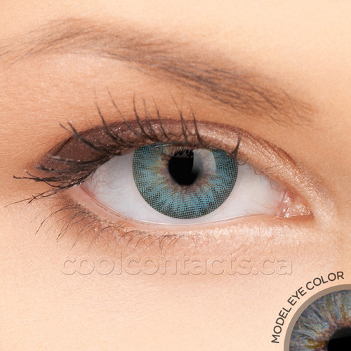 2 T Ocean Contact Lenses shown on blue eyes