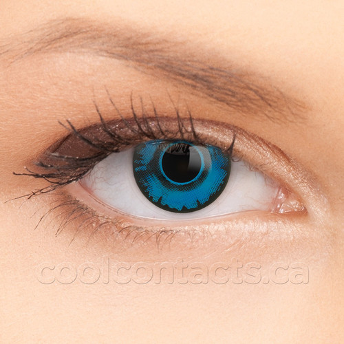 Cyclone Contact Lenses shown on an eye