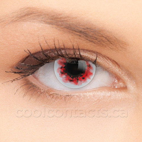 red zombie contact lenses