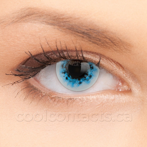 Lightning Contact Lenses shown on an eye