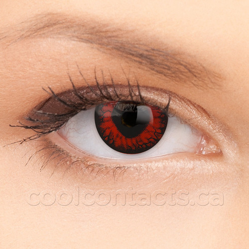 Reptilian Contact Lenses shown on an eye
