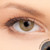 1 T Honey Contact Lenses shown on blue eyes