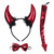 Metallic Red  Horn & Tail Set