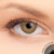 3 T Champagne Contact Lenses shown on blue eyes