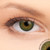 3 T Festival Green Contact Lenses shown on green eyes