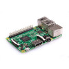 Raspberry Pi 3 Model B top-down view with processor, camera port, and connectors. Raspberry Pi 3 Model B top-down view with processor, camera port, and connectors.