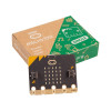 BBC micro:bit v2 board with retail box, showing front LEDs and buttons BBC micro:bit v2 board with retail box, showing front LEDs and buttons