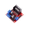 Close-up of HW-095A L298N stepper motor driver board with built-in voltage regulator.
 Close-up of HW-095A L298N stepper motor driver board with built-in voltage regulator.