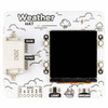 Front view of Pimoroni Weather HAT with LCD display and RJ11 connector for sensors. Front view of Pimoroni Weather HAT with LCD display and RJ11 connector for sensors.