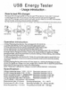 USB Energy Tester manual USB Energy Tester manual