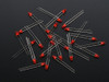 Diffused Red 3mm LED (25 pack)