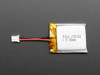 Lithium Ion Polymer Battery with Short Cable - 3.7V 350mAh