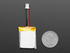 Lithium Ion Polymer Battery with Short Cable - 3.7V 350mAh