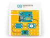 Arduino Plug and Make Kit instructional guide with mounted UNO R4 WiFi and boards. Arduino Plug and Make Kit instructional guide with mounted UNO R4 WiFi and boards.