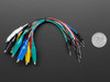 Small Alligator Clip to Male Jumper Wire Bundle - 12 Pieces Small Alligator Clip to Male Jumper Wire Bundle - 12 Pieces